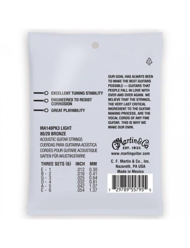 Martin MA140PK3 SP Bronze L...